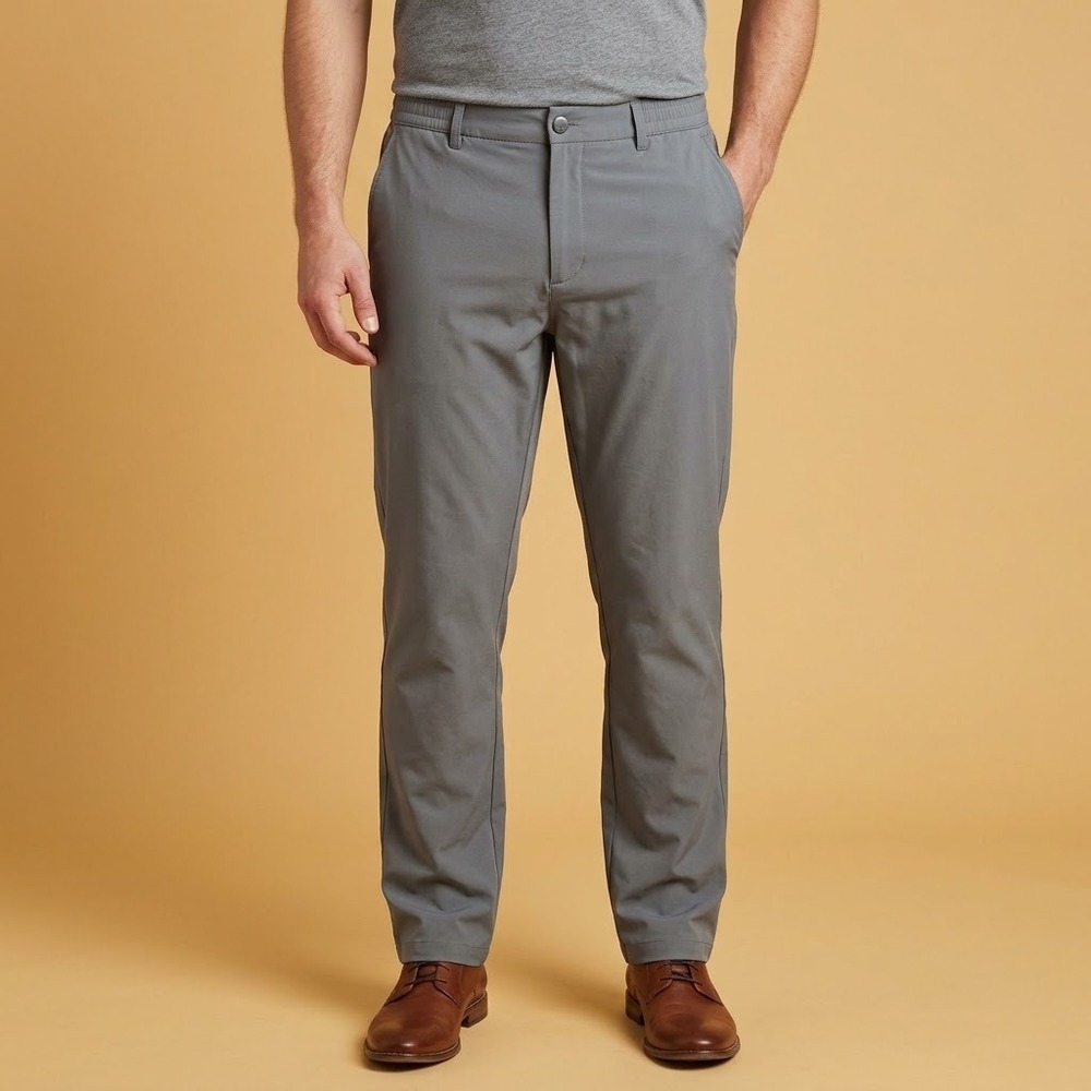 Marc New York Andrew Marc Men Tech Performance Chino Pants 36x34 Gray EUC